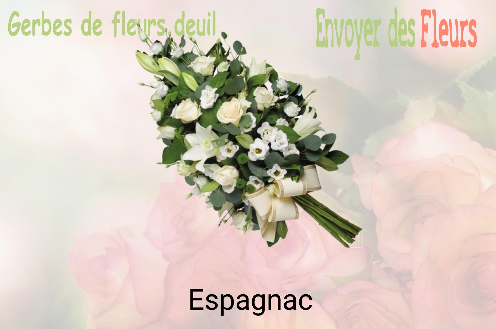Gerbe de fleurs de deuil livrée à Espagnac